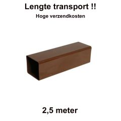 Square line regenpijp vierkant bruin 65mm 2,5m