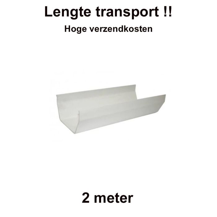 Square line dakgoot wit 2 meter