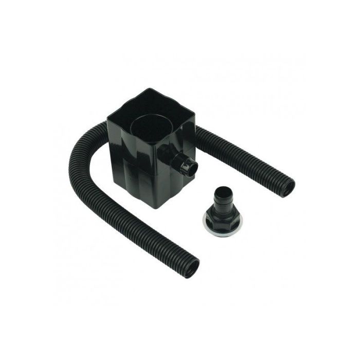 Square line regenwaterafleider regenton zwart
