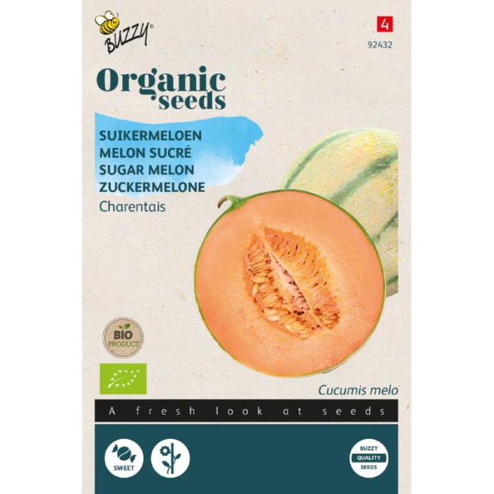 Buzzy® Organic Suikermeloen Charentais zaden (BIO)